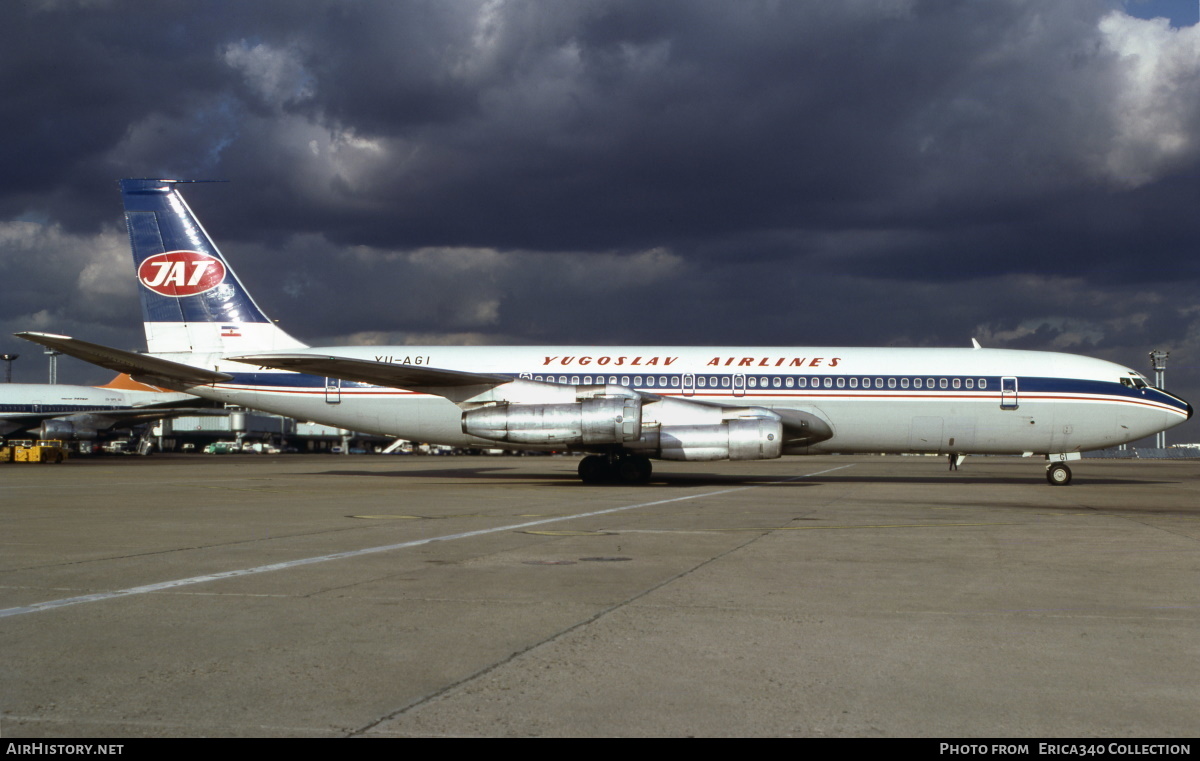 Aircraft Photo of YU-AGI | Boeing 707-351C | JAT Yugoslav Airlines - Jugoslovenski Aerotransport | AirHistory.net #190762