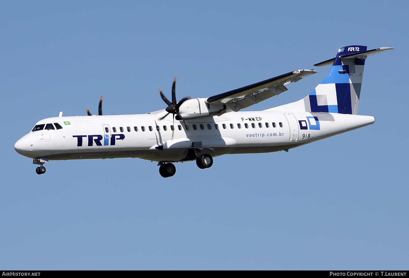 Aircraft Photo of F-WWEP | ATR ATR-72-500 (ATR-72-212A) | TRIP Linhas Aéreas | AirHistory.net #190779