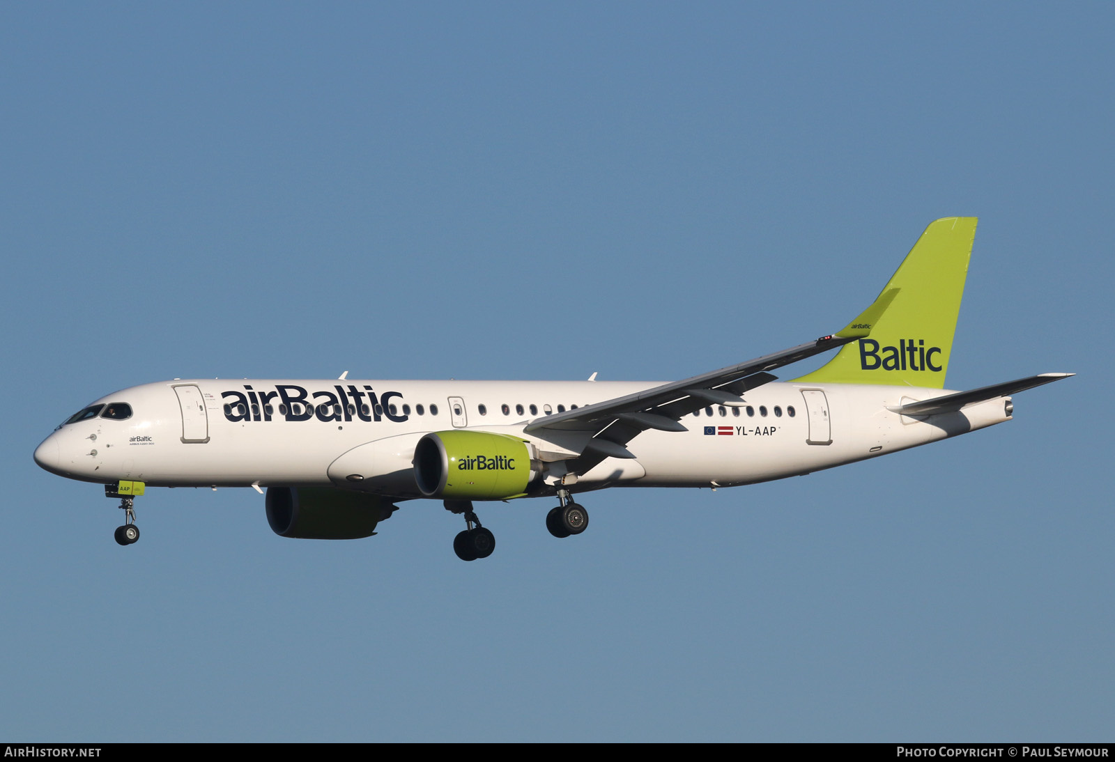 Aircraft Photo of YL-AAP | Airbus A220-371 (BD-500-1A11) | AirBaltic | AirHistory.net #190837