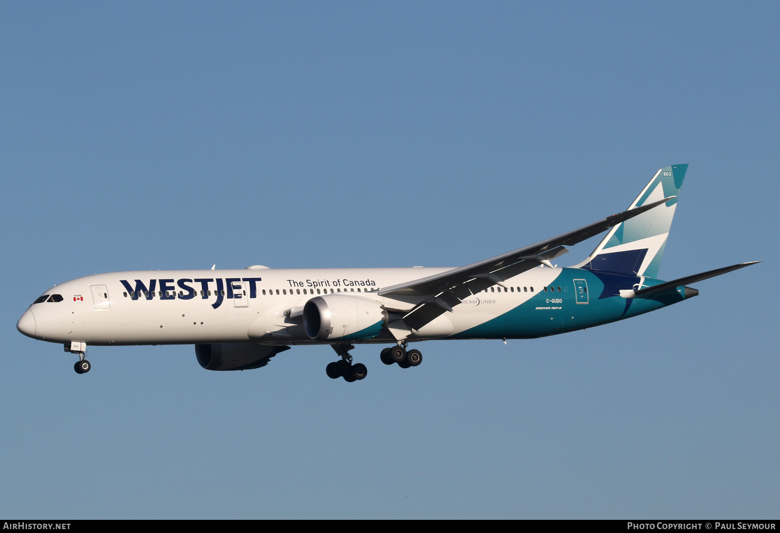 Aircraft Photo of C-GUDO | Boeing 787-9 Dreamliner | WestJet | AirHistory.net #190840