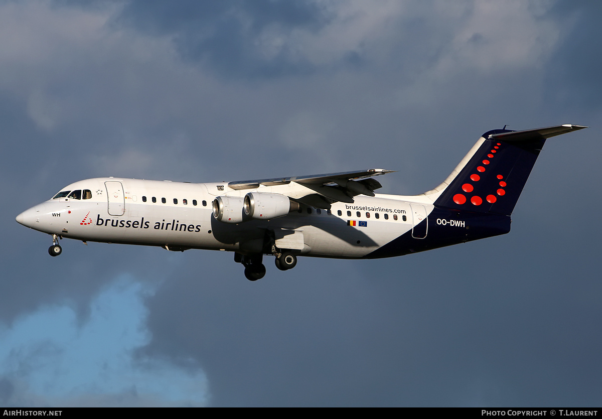 Aircraft Photo of OO-DWH | British Aerospace Avro 146-RJ100 | Brussels Airlines | AirHistory.net #190853