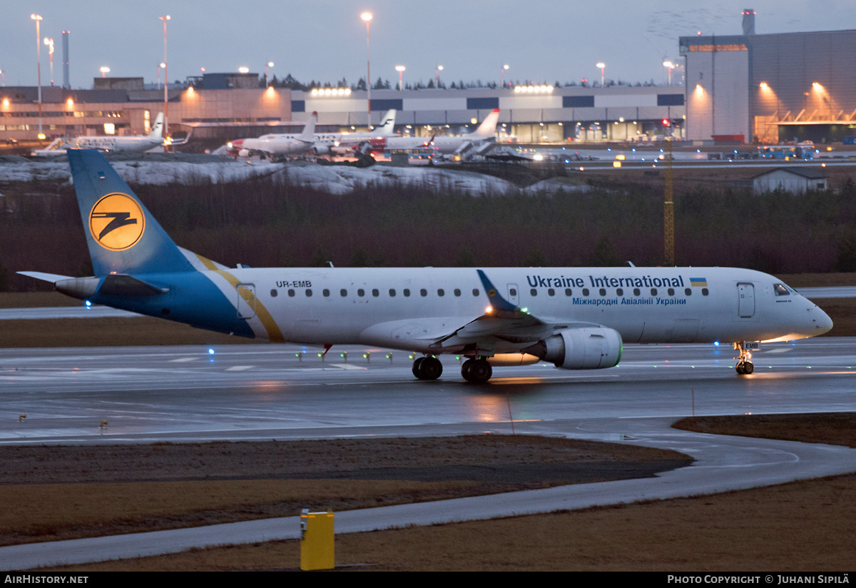 Aircraft Photo of UR-EMB | Embraer 190STD (ERJ-190-100STD) | Ukraine International Airlines | AirHistory.net #190866