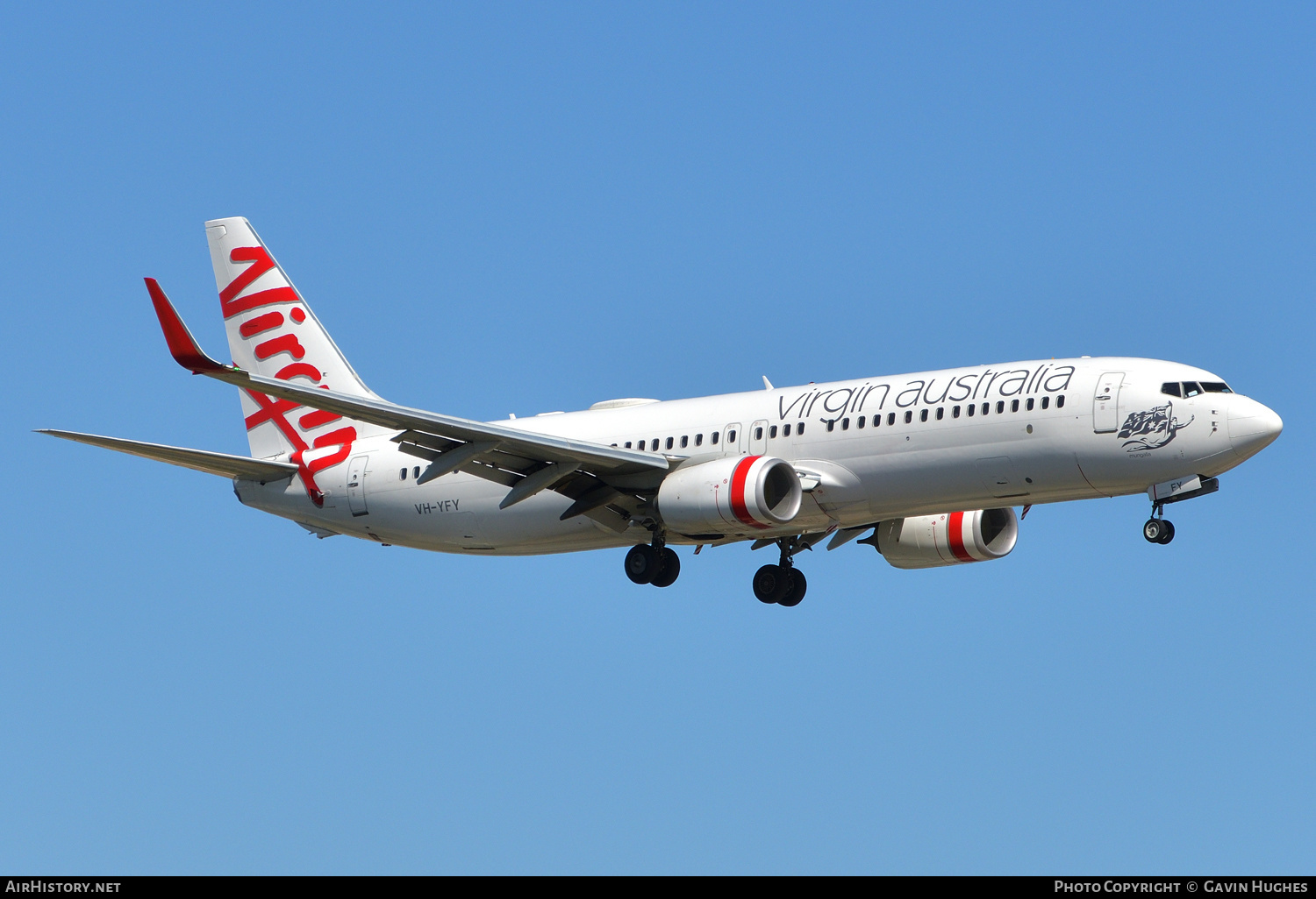 Aircraft Photo of VH-YFY | Boeing 737-8FE | Virgin Australia Airlines | AirHistory.net #190870
