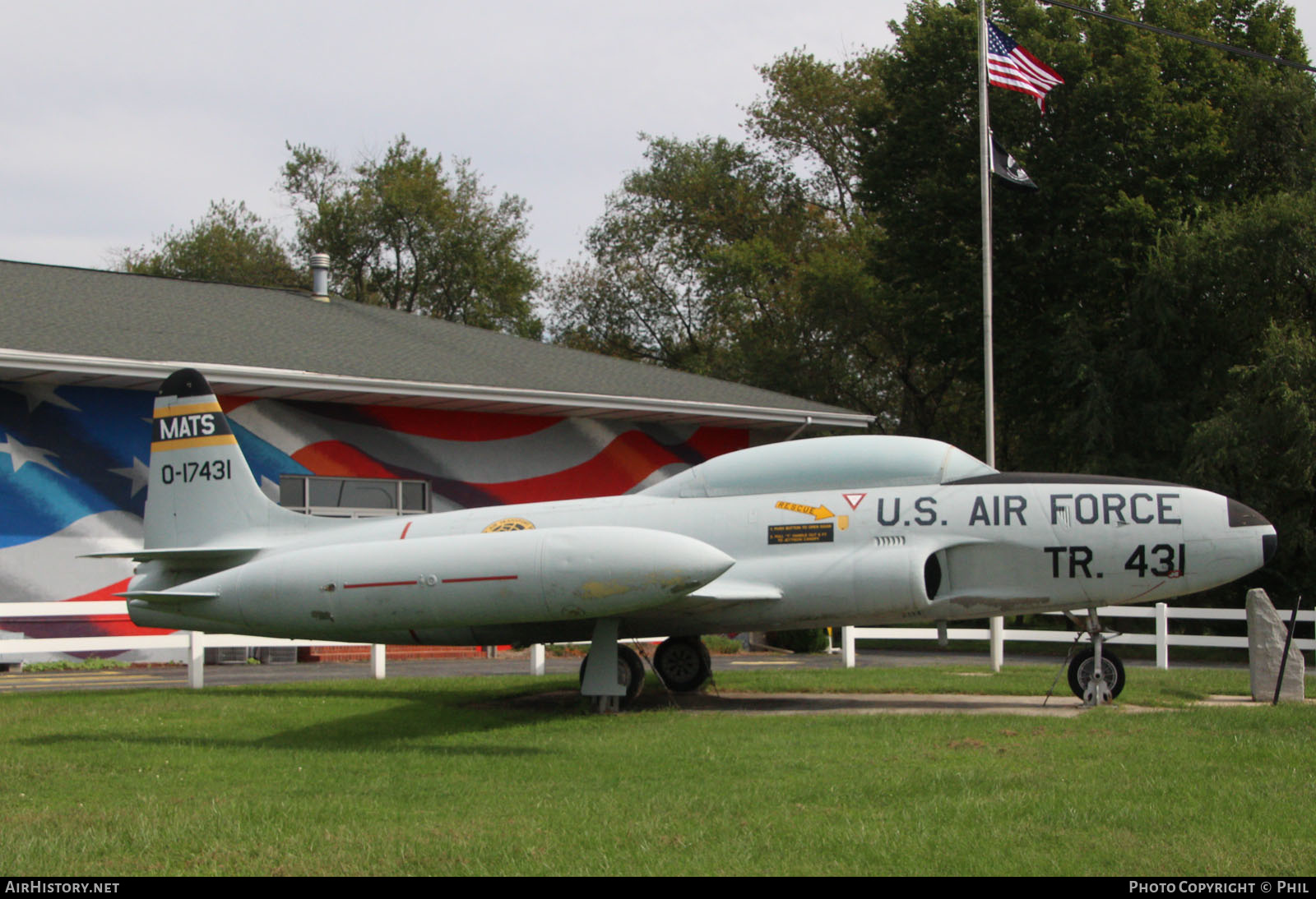 Aircraft Photo of 51-17431 / 0-17431 | Lockheed T-33A | USA - Air Force | AirHistory.net #190915