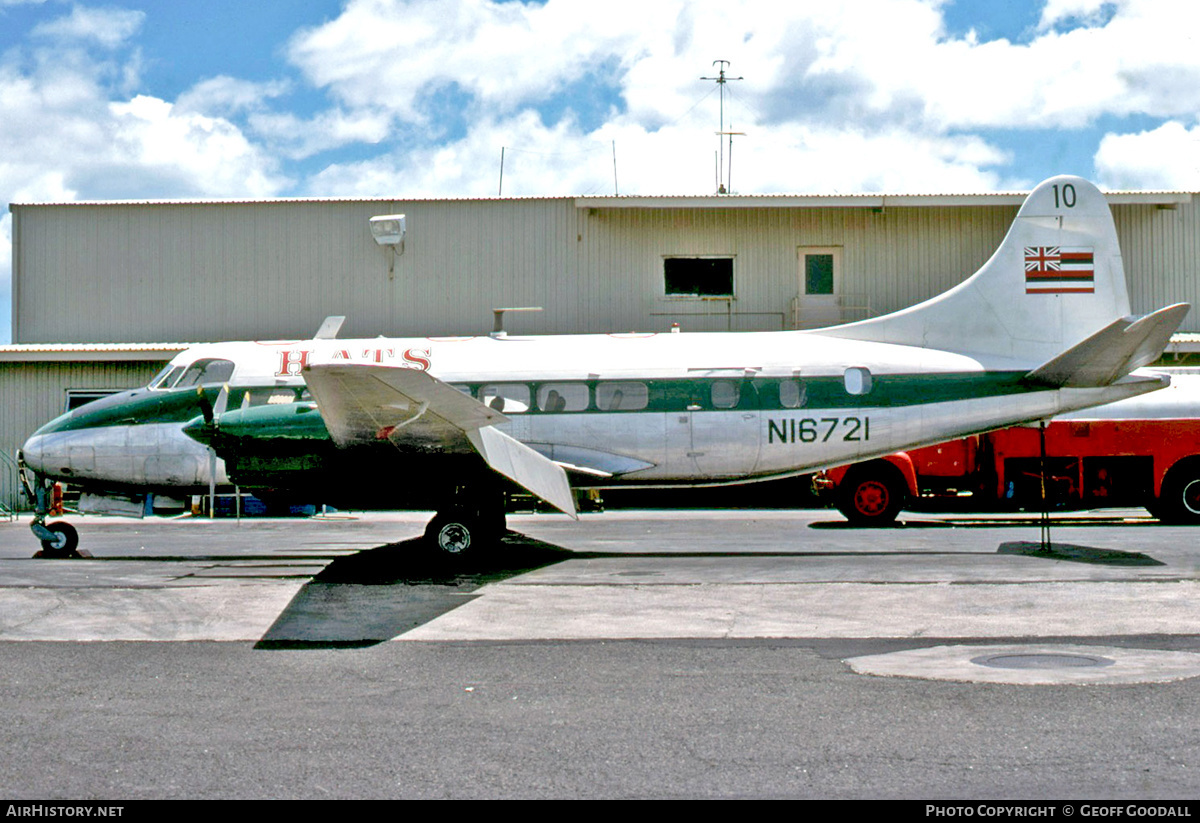 Aircraft Photo of N16721 | De Havilland D.H. 114 Heron 2 | Hawaiian Air Tour Service - HATS | AirHistory.net #190943