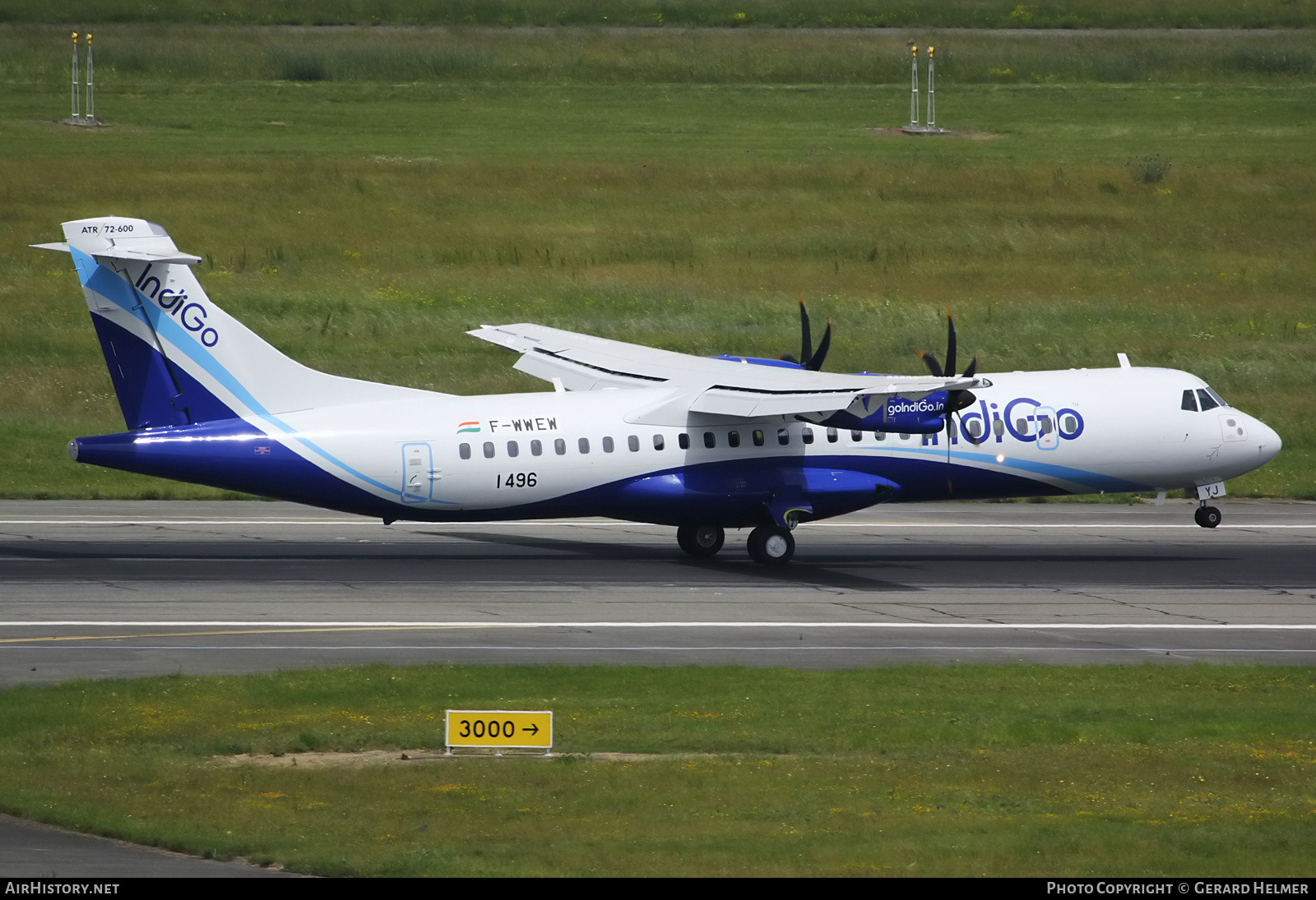 Aircraft Photo of F-WWEW | ATR ATR-72-600 (ATR-72-212A) | IndiGo | AirHistory.net #191000