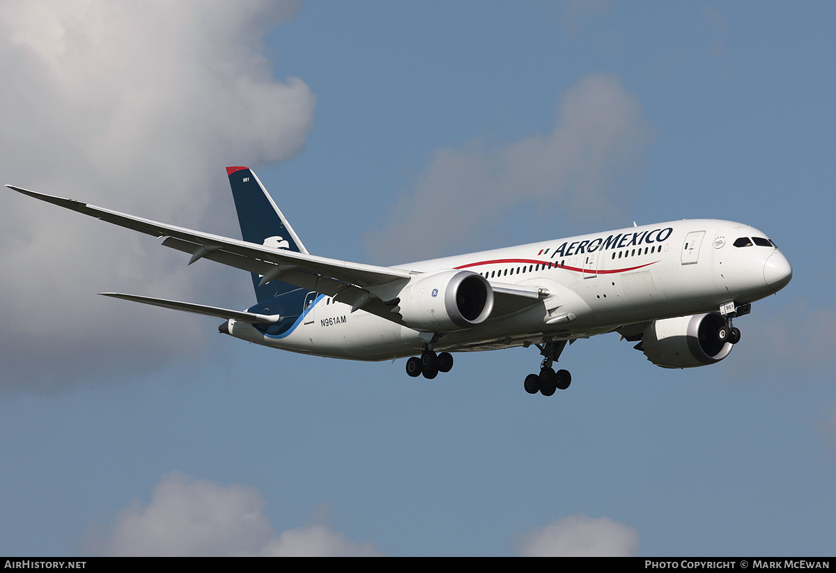 Aircraft Photo of N961AM | Boeing 787-8 Dreamliner | AeroMéxico | AirHistory.net #191044