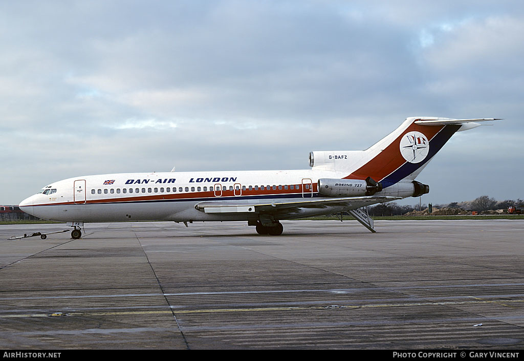 Aircraft Photo of G-BAFZ | Boeing 727-46 | Dan-Air London | AirHistory.net #191282