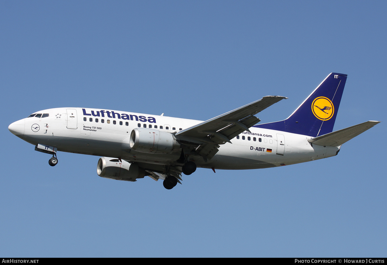Aircraft Photo of D-ABIT | Boeing 737-530 | Lufthansa | AirHistory.net #191398