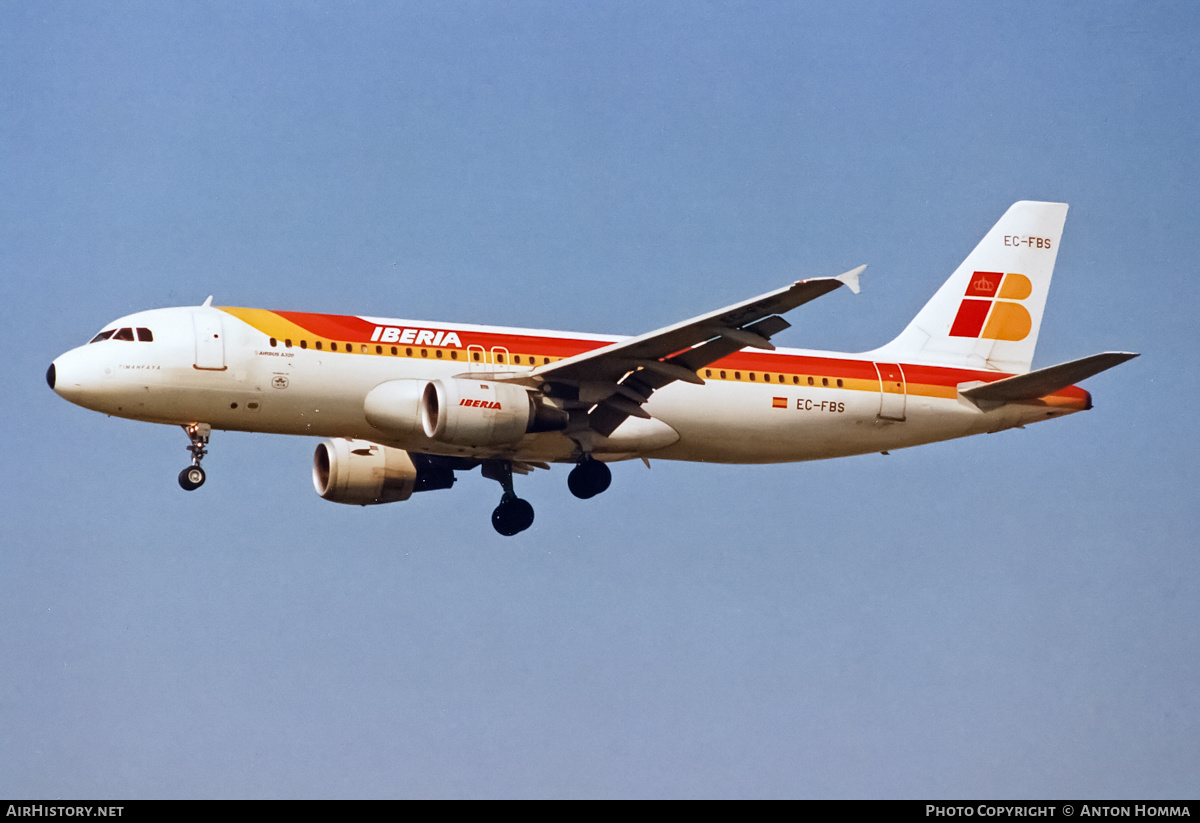 Aircraft Photo of EC-FBS | Airbus A320-211 | Iberia | AirHistory.net #191588