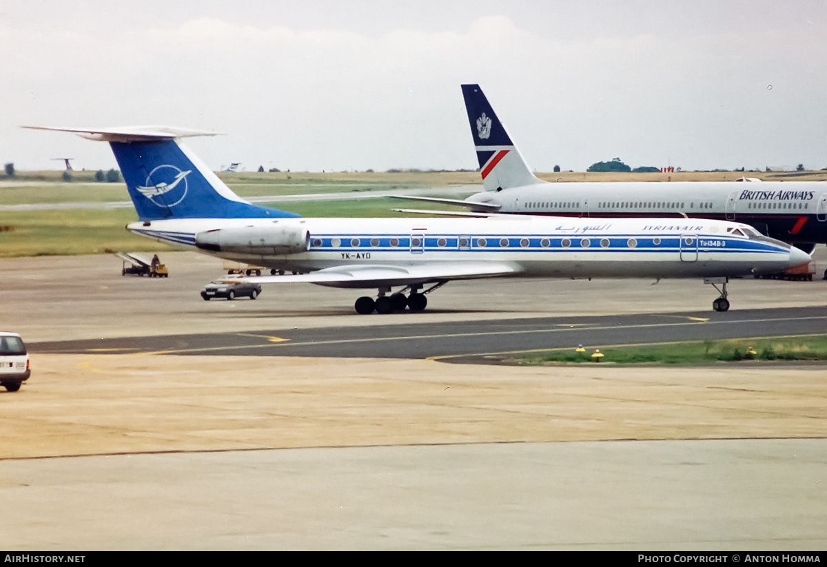 Aircraft Photo of YK-AYD | Tupolev Tu-134B-3 | Syrian Air | AirHistory.net #191670