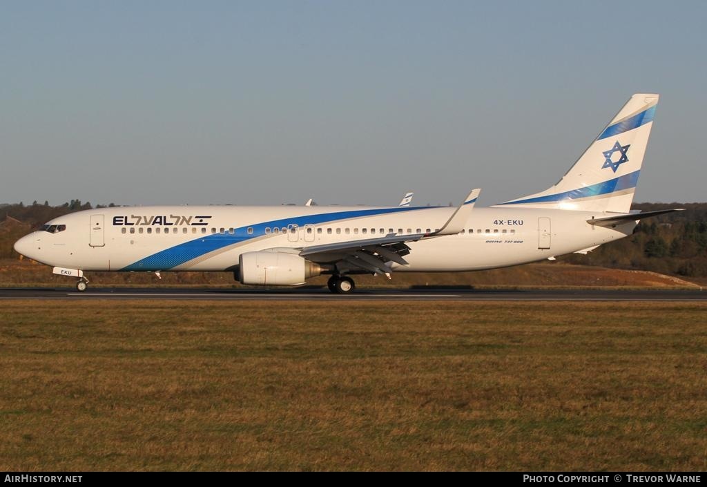 Aircraft Photo of 4X-EKU | Boeing 737-8Z9 | El Al Israel Airlines | AirHistory.net #191883