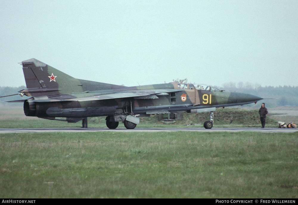 Aircraft Photo of 91 yellow | Mikoyan-Gurevich MiG-23UB | Russia - Air Force | AirHistory.net #192311