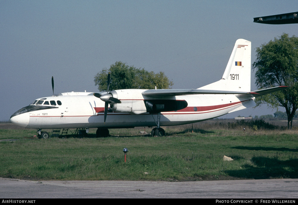 Aircraft Photo of 1911 | Antonov An-24TV | Romania - Air Force | AirHistory.net #192331