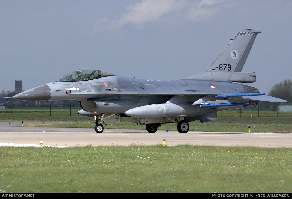 Aircraft Photo of J-879 | General Dynamics F-16AM Fighting Falcon | Netherlands - Air Force | AirHistory.net #192374