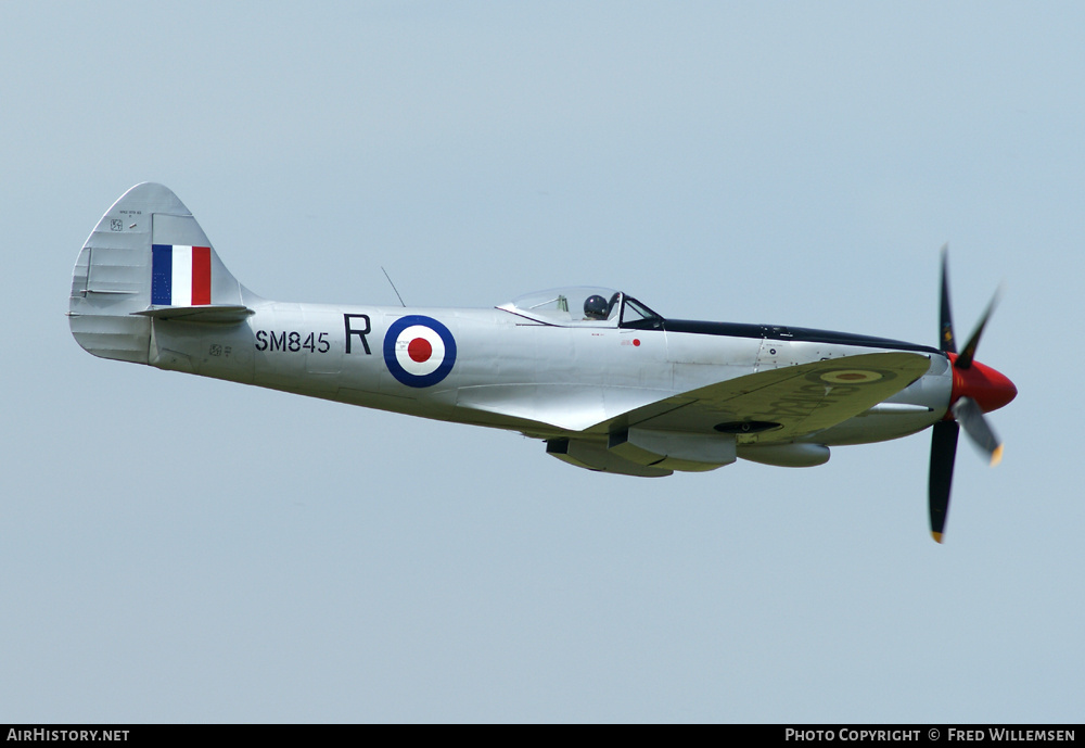 Aircraft Photo of G-BUOS / SM845 | Supermarine 394 Spitfire FR18E | UK - Air Force | AirHistory.net #192379