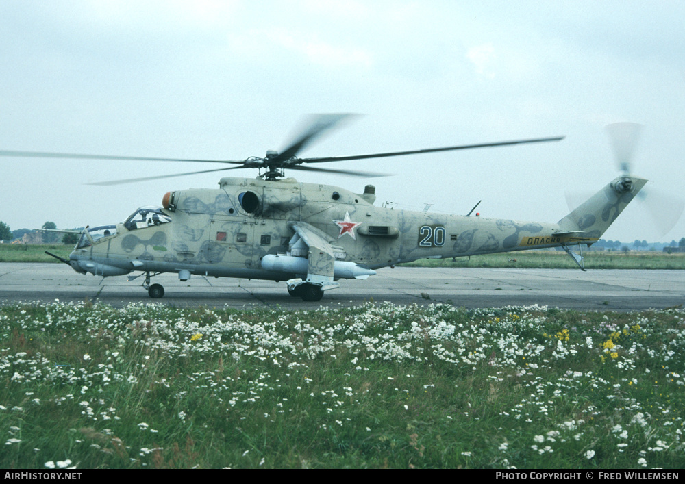 Aircraft Photo of 20 blue | Mil Mi-24RCh | Russia - Air Force | AirHistory.net #192424