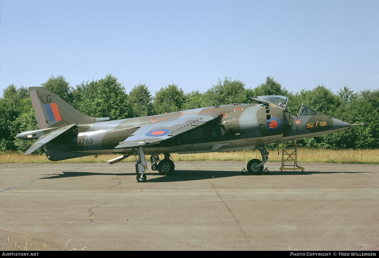 Aircraft Photo of XV789 | Hawker Siddeley Harrier GR1 | UK - Air Force | AirHistory.net #192444