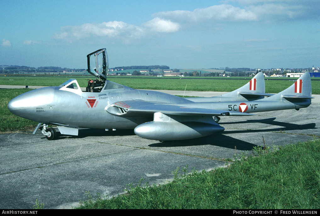 Aircraft Photo of 5C-VF | De Havilland D.H. 115 Vampire T11 | Austria - Air Force | AirHistory.net #192454