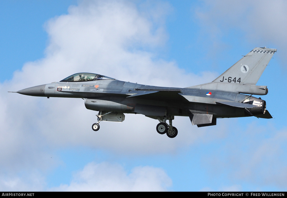 Aircraft Photo of J-644 | General Dynamics F-16AM Fighting Falcon | Netherlands - Air Force | AirHistory.net #192461