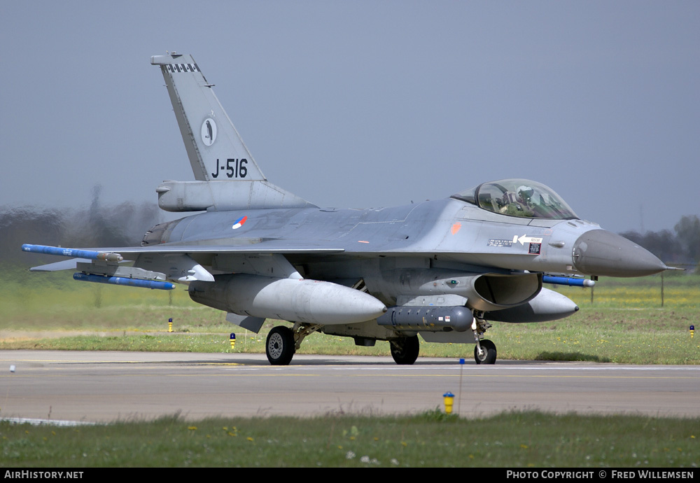 Aircraft Photo of J-516 | General Dynamics F-16AM Fighting Falcon | Netherlands - Air Force | AirHistory.net #192505