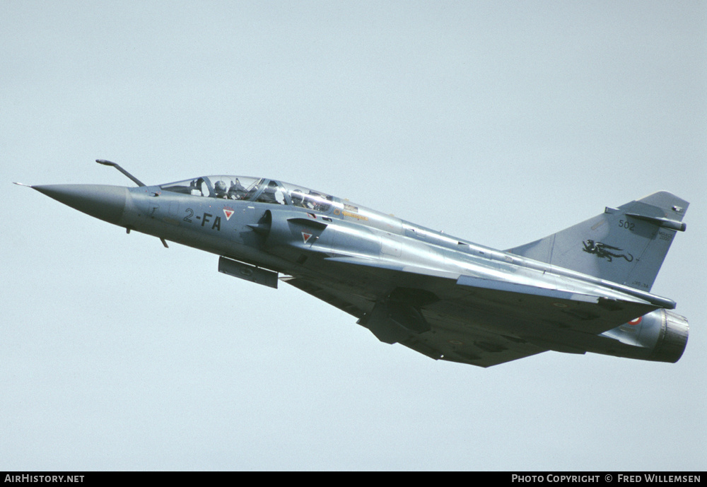 Aircraft Photo of 502 | Dassault Mirage 2000B | France - Air Force | AirHistory.net #192511