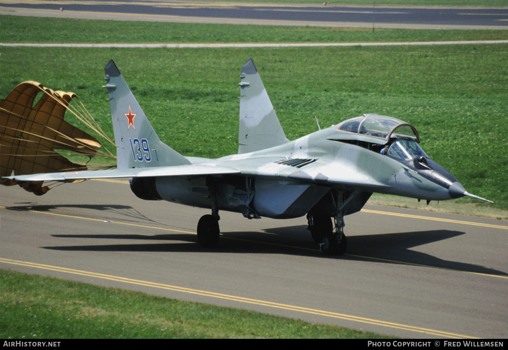 Aircraft Photo of 139 blue | Mikoyan-Gurevich MiG-29UB (9-51) | Russia - Air Force | AirHistory.net #192518