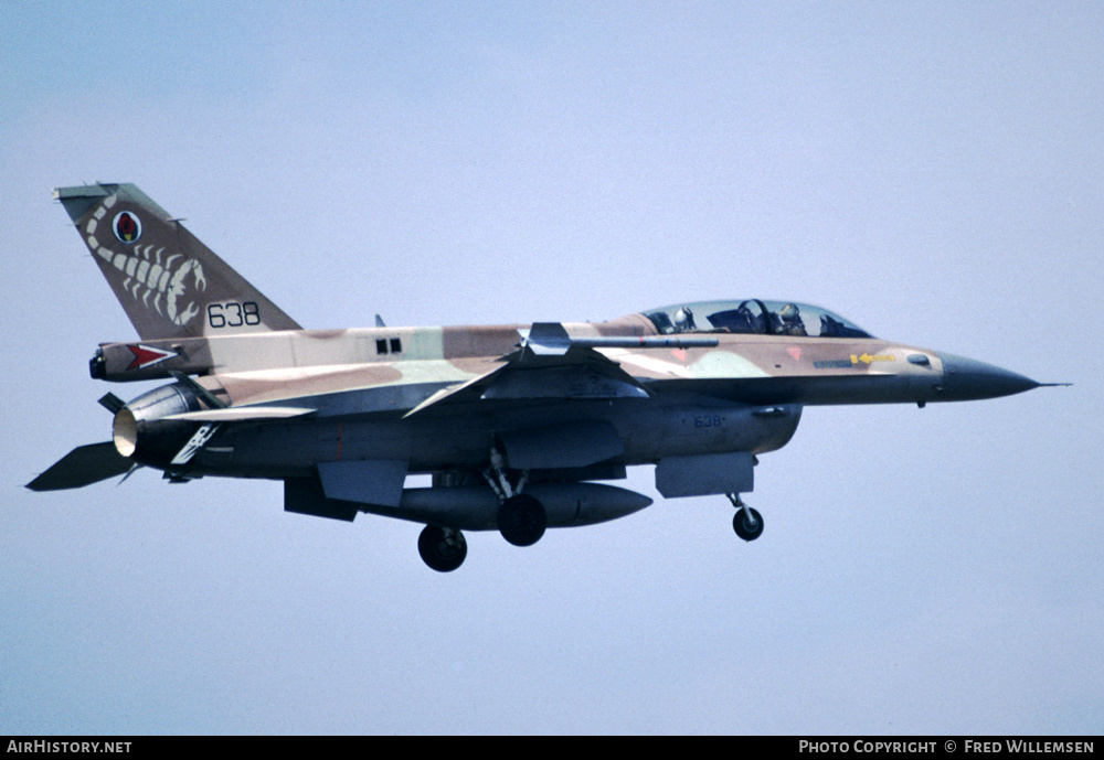 Aircraft Photo of 638 | General Dynamics F-16DG Barak | Israel - Air Force | AirHistory.net #192525