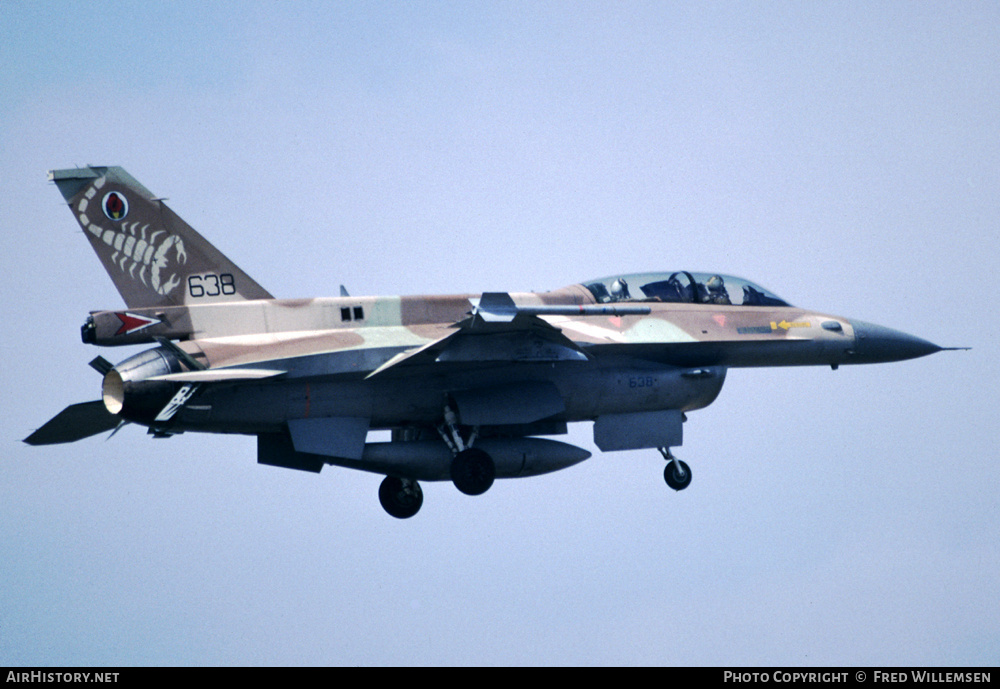 Aircraft Photo of 638 | General Dynamics F-16DG Brakeet | Israel - Air Force | AirHistory.net #192525