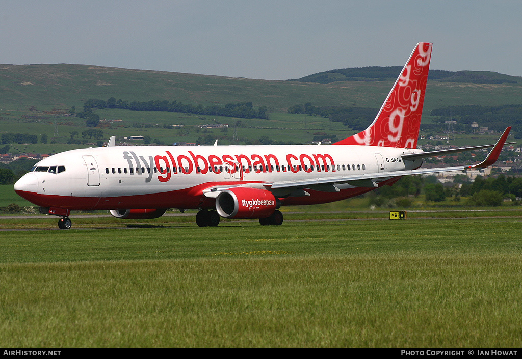 Aircraft Photo of G-SAAW | Boeing 737-8Q8 | Flyglobespan | AirHistory.net #192536