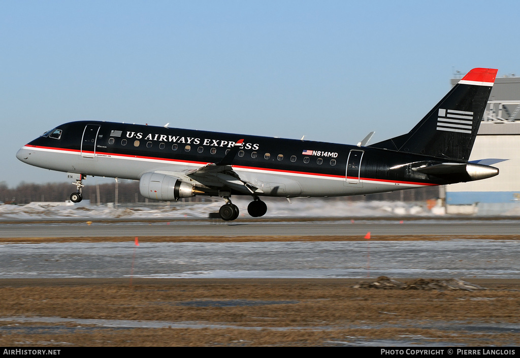 Aircraft Photo of N814MD | Embraer 170SU (ERJ-170-100SU) | US Airways Express | AirHistory.net #192560