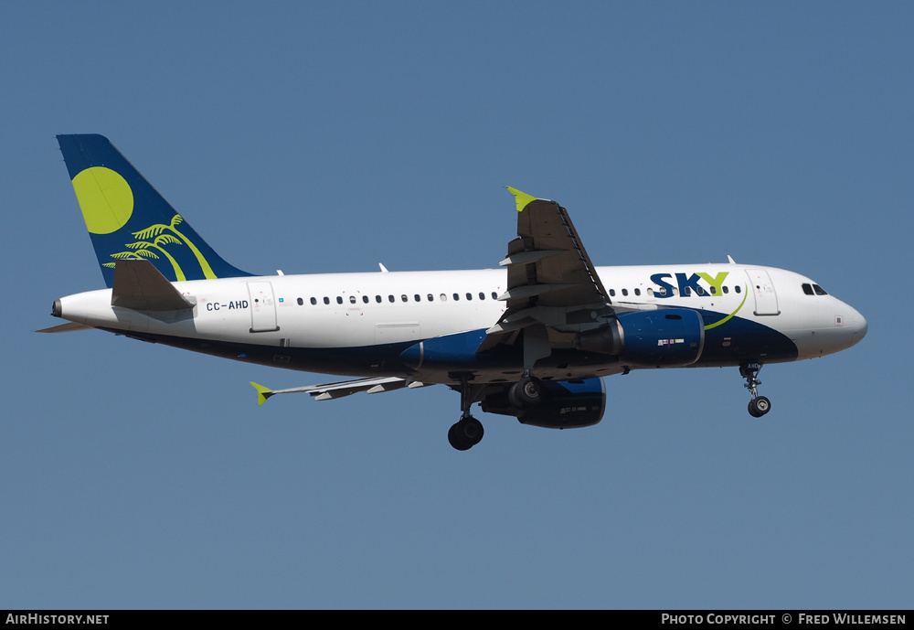 Aircraft Photo of CC-AHD | Airbus A319-111 | Sky Airline | AirHistory.net #192800