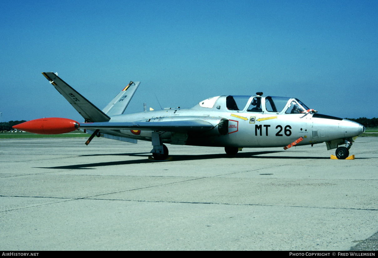 Aircraft Photo of MT26 | Fouga CM-170R Magister | Belgium - Air Force | AirHistory.net #192865