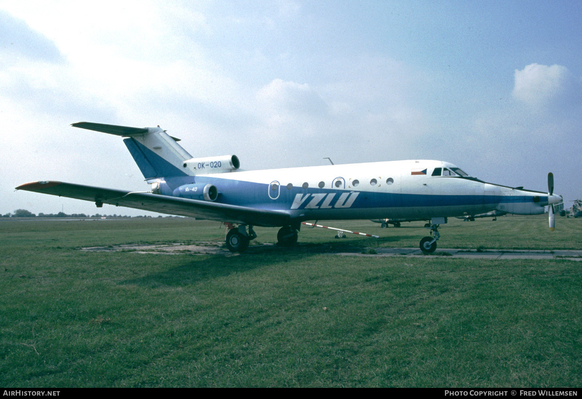 Aircraft Photo of OK-020 | Yakovlev Yak-40 | VZLU - Výzkumný a Zkušební Letecký Ústav | AirHistory.net #192962