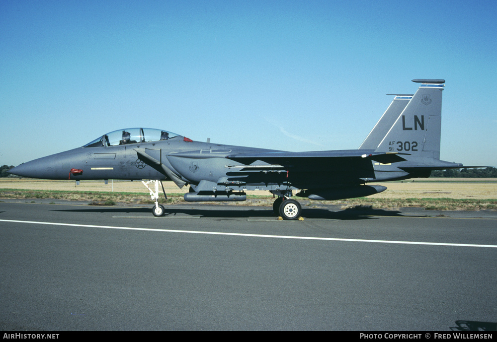 Aircraft Photo of 91-0302 / AF91-302 | McDonnell Douglas F-15E Strike Eagle | USA - Air Force | AirHistory.net #193061