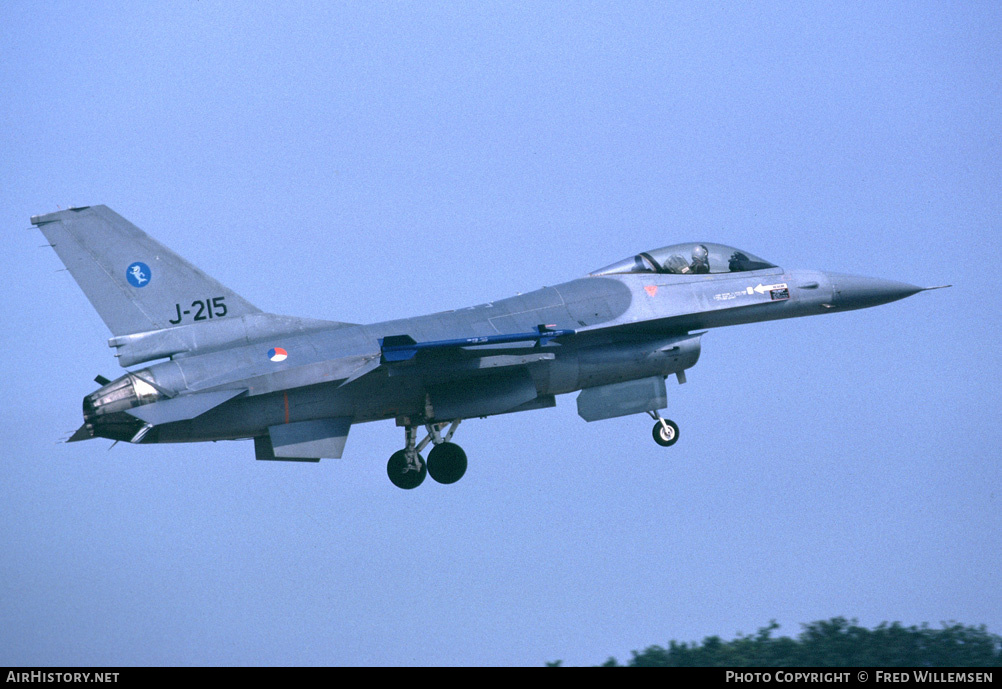 Aircraft Photo of J-215 | General Dynamics F-16A Fighting Falcon | Netherlands - Air Force | AirHistory.net #193094