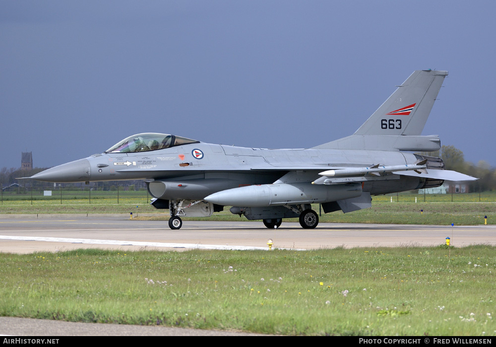 Aircraft Photo of 663 | General Dynamics F-16AM Fighting Falcon | Norway - Air Force | AirHistory.net #193096