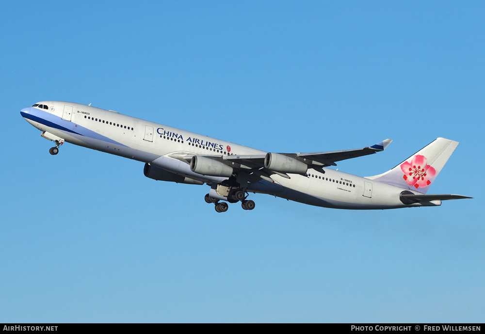 Aircraft Photo of B-18803 | Airbus A340-313 | China Airlines | AirHistory.net #193135