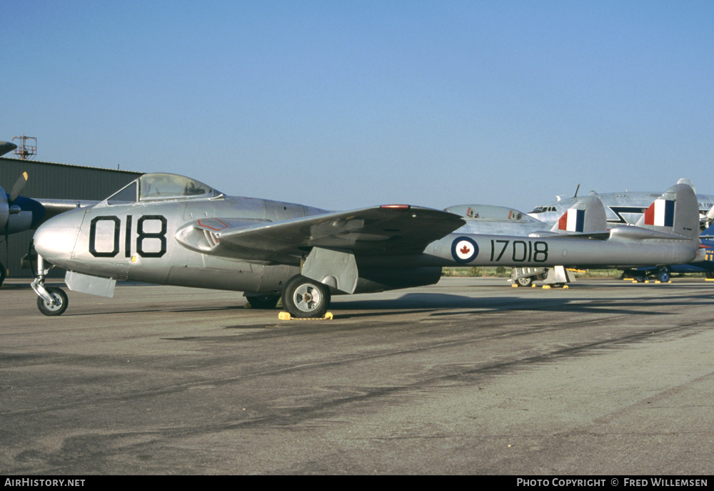 Aircraft Photo of 17018 | De Havilland D.H. 100 Vampire F3 | Canada - Air Force | AirHistory.net #193145