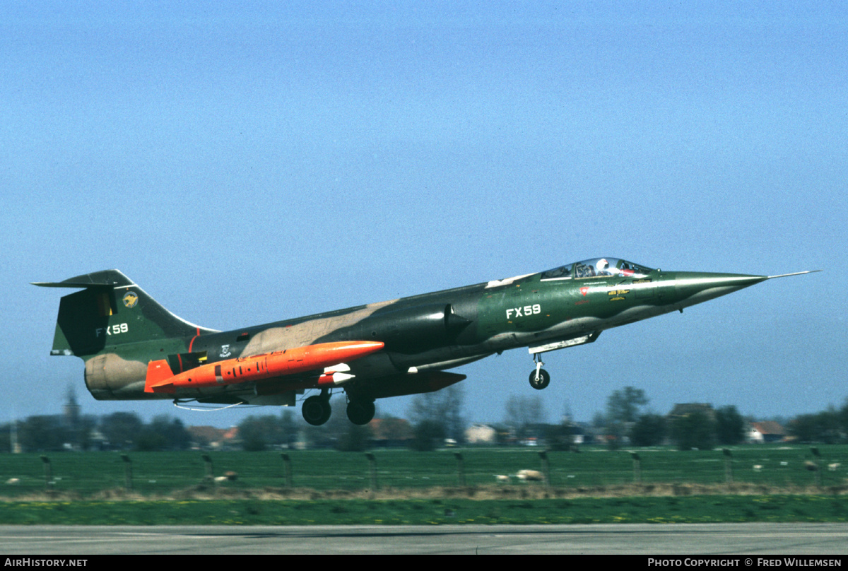 Aircraft Photo of FX59 | Lockheed F-104G Starfighter | Belgium - Air Force | AirHistory.net #193305