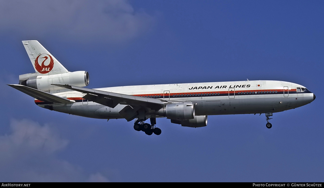 Aircraft Photo of JA8538 | McDonnell Douglas DC-10-40 | Japan Air Lines - JAL | AirHistory.net #193431