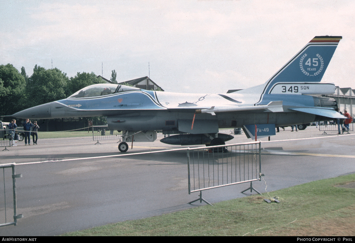 Aircraft Photo of FA-49 | General Dynamics F-16A Fighting Falcon | Belgium - Air Force | AirHistory.net #193671