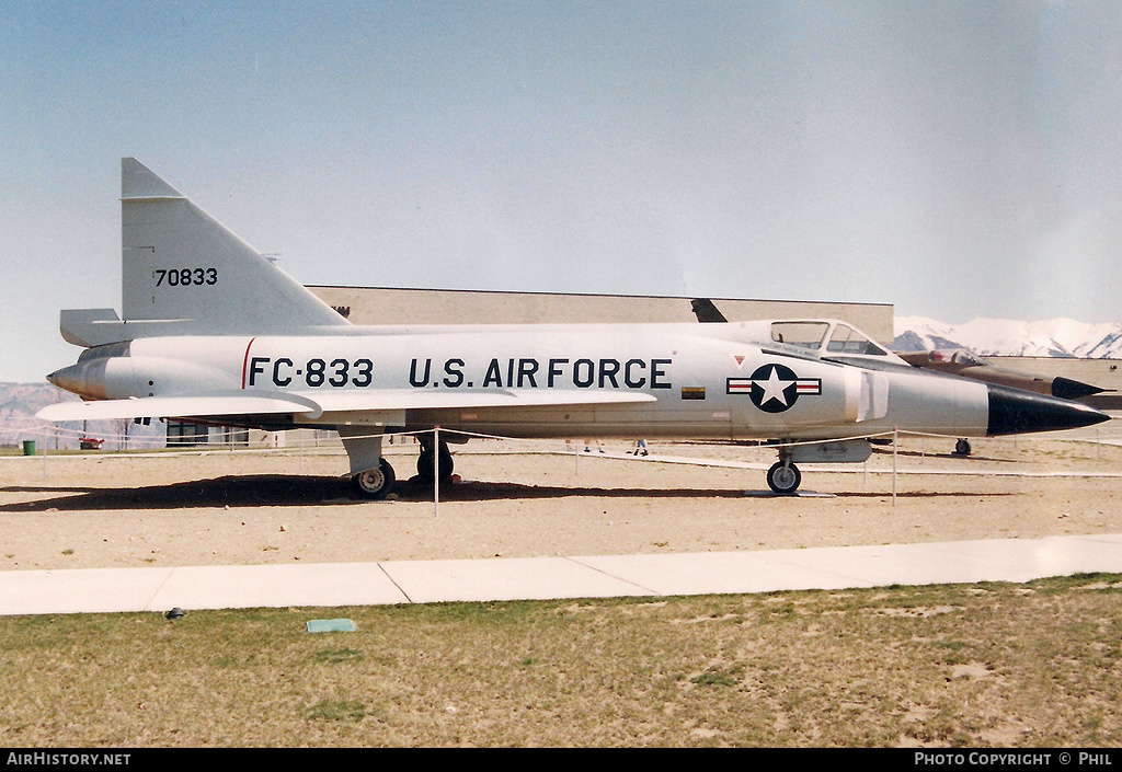 Aircraft Photo of 57-833 / 70833 | Convair F-102A Delta Dagger | USA - Air Force | AirHistory.net #193700