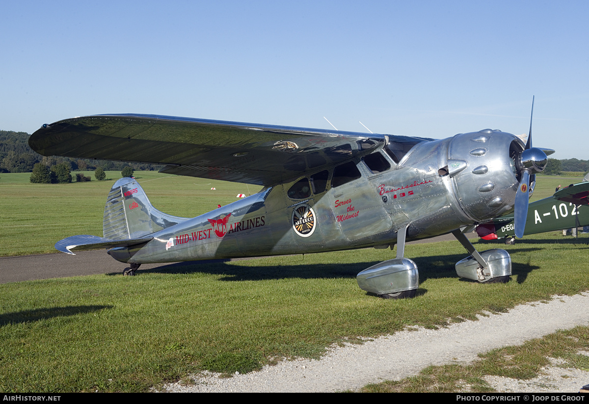 Aircraft Photo of N195RS | Cessna 195A | Mid-West Airlines - MWA | AirHistory.net #193775