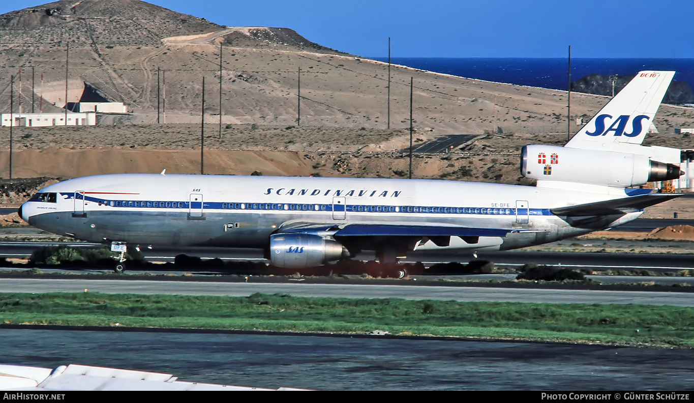 Aircraft Photo of SE-DFE | McDonnell Douglas DC-10-30 | Scandinavian Airlines - SAS | AirHistory.net #193851
