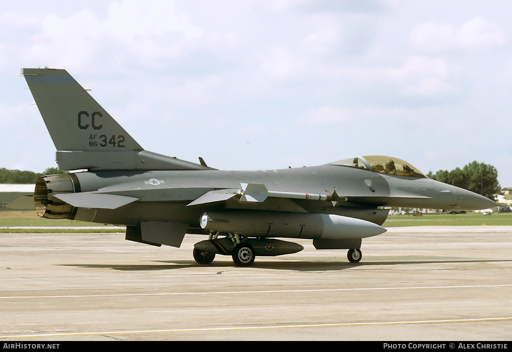 Aircraft Photo of 86-0342 / AF86-342 | General Dynamics F-16C Fighting Falcon | USA - Air Force | AirHistory.net #194022