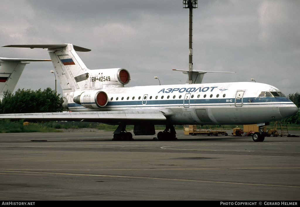 Aircraft Photo of RA-42549 | Yakovlev Yak-42D | Aeroflot | AirHistory.net #194034