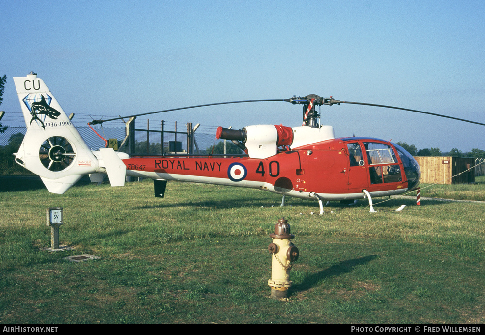 Aircraft Photo of ZB647 | Aerospatiale SA-341C Gazelle HT2 | UK - Navy | AirHistory.net #194071