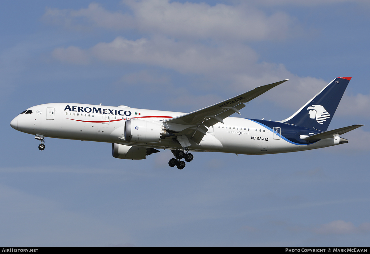 Aircraft Photo of N783AM | Boeing 787-8 Dreamliner | AeroMéxico | AirHistory.net #194102