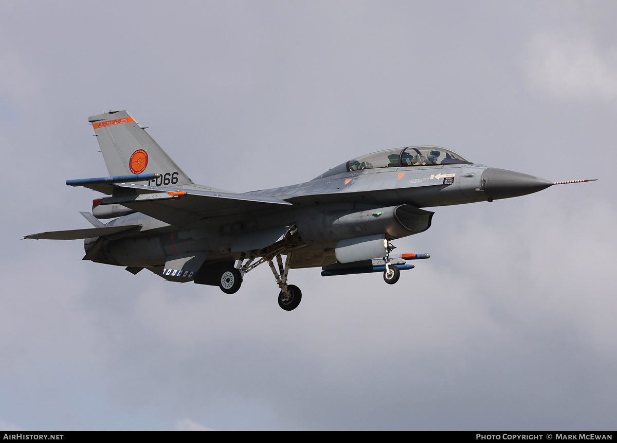 Aircraft Photo of J-066 | General Dynamics F-16BM Fighting Falcon | Netherlands - Air Force | AirHistory.net #194103